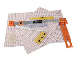 Glas Workshop Kit med linial / klodser